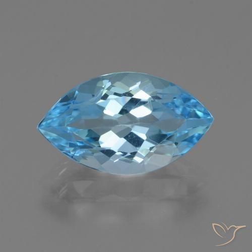 4.29ct Natural Azul Suíço Topázio, Marquesa, VVS