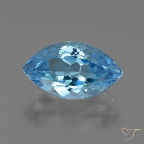4.04ct Natural Azul Suíço Topázio, Marquesa, VVS