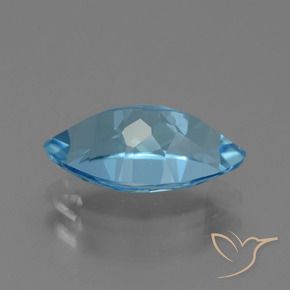 Topázio Azul Suíço Natural 4.04ct, Marquesa, VVS