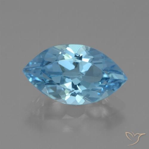 3.70ct Natural Azul Suíço Topázio, Marquesa, VVS
