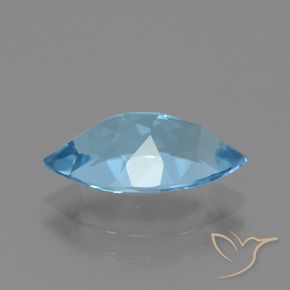 Topázio Azul Suíço Natural 3.70ct, Marquesa, VVS