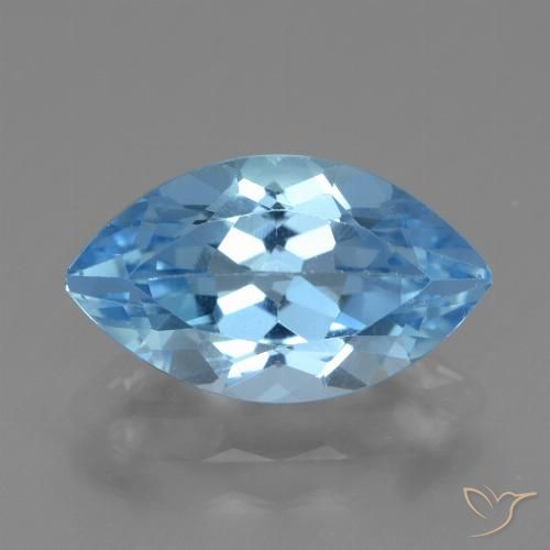 4.16ct Natural Azul Suíço Topázio, Marquesa, VVS