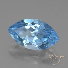 Topázio Azul Suíço Natural 4.16ct, Marquesa, VVS