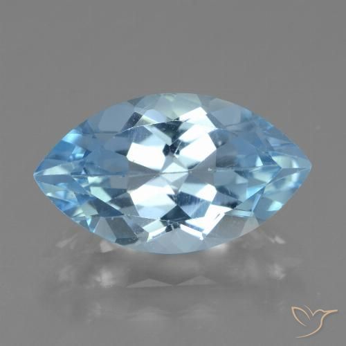4.11ct Natural Céu azul Topázio, Marquesa, VVS-VS