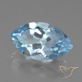 Topázio Céu azul Natural 4.11ct, Marquesa, VVS-VS