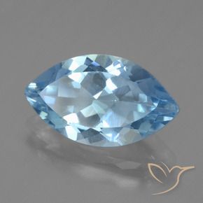 Topázio Azul Suíço Natural 3.82ct, Marquesa, VVS