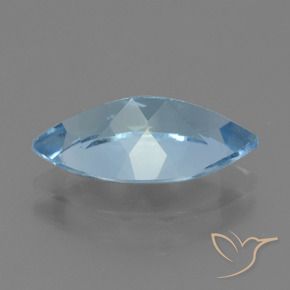 Topázio Azul Suíço Natural 3.82ct, Marquesa, VVS