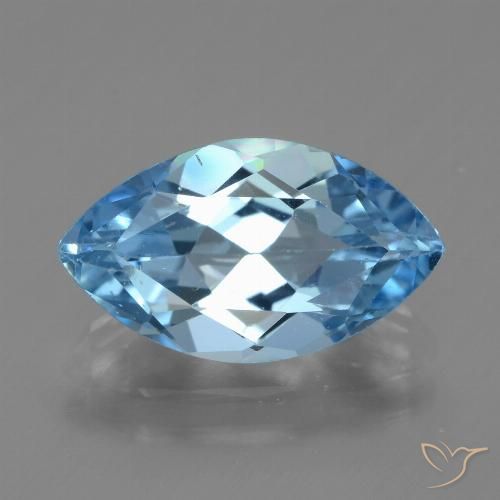 3.64ct Natural Azul Suíço Topázio, Marquesa, VS