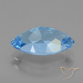 Topázio Azul Suíço Natural 4.27ct, Marquesa, VVS-VS