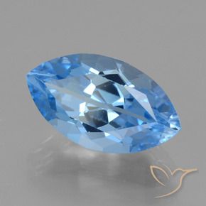 Topázio Azul Suíço Natural 4.71ct, Marquesa, VVS