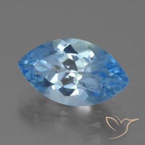 Topázio Azul Suíço Natural 4.12ct, Marquesa, VVS-VS