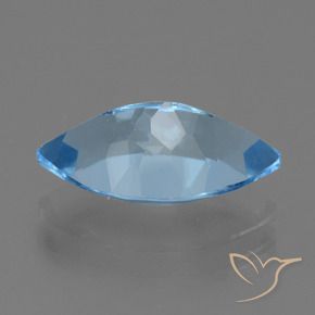 Topázio Azul Suíço Natural 4.12ct, Marquesa, VVS-VS