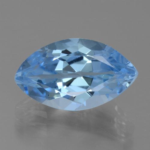 Topázio azul natural 5,33ct, marquise, VVS