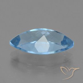 Topázio Azul Suíço Natural 4.48ct, Marquesa, VVS