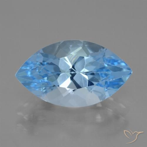 4.35ct Natural Azul Suíço Topázio, Marquesa, VVS
