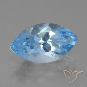 Topázio Azul Suíço Natural 4.35ct, Marquesa, VVS