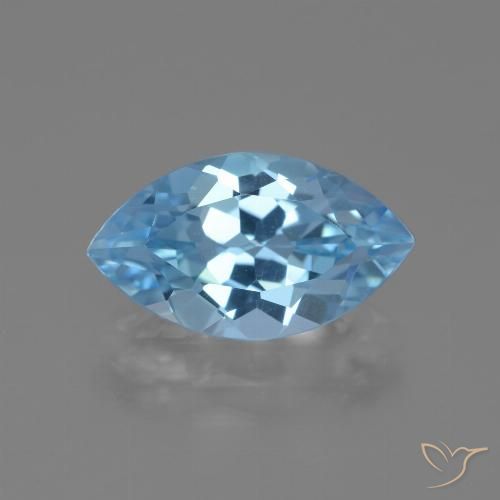 4.18ct Natural Céu azul Topázio, Marquesa, VVS