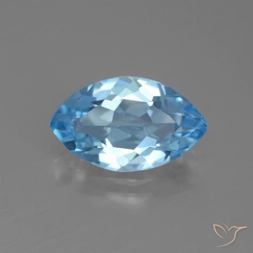 3.57ct Natural Céu azul Topázio, Marquesa, VS