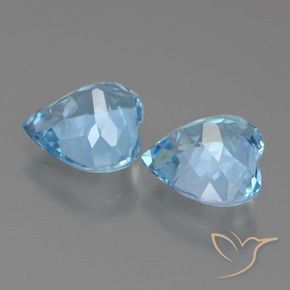 Pedras preciosas de Topázio Céu azul natural de 5.78 ct, Coração, VVS