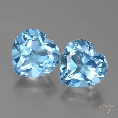 5.91ctw Natural Céu azul Topázio, Coração, VVS