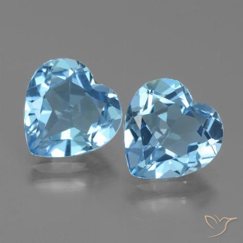 5.54ctw Natural Céu azul Topázio, Coração, VVS