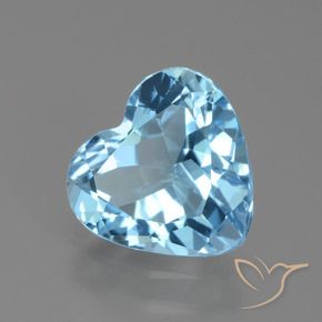 Topázio Céu azul Natural 2.47ct, Coração, VVS