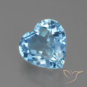 Topázio Céu azul Natural 2.73ct, Coração, VVS