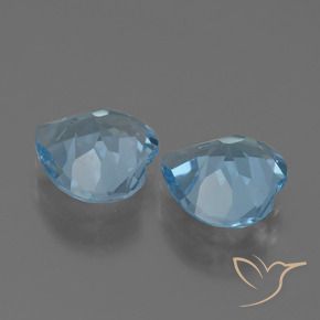 Pedras preciosas de Topázio Céu azul natural de 5.36 ct, Coração, VVS-VS