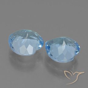 Pedras preciosas de Topázio Azul Suíço natural de 6.37 ct, Coração, VVS