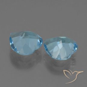 Pedras preciosas de Topázio Azul Suíço natural de 5.36 ct, Coração, VVS