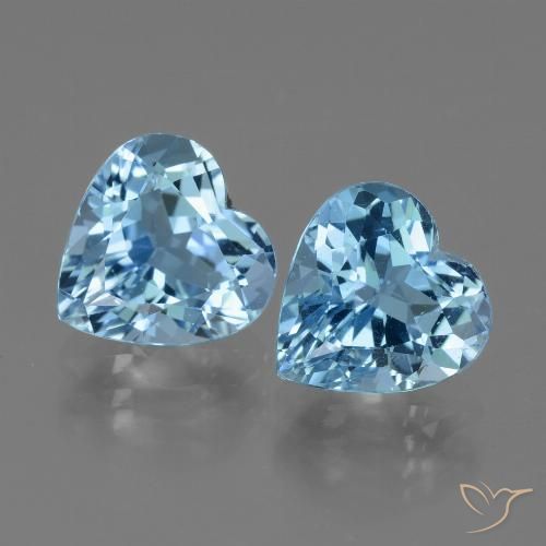 6.13ctw Natural Azul Suíço Topázio, Coração, VVS