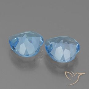 Pedras preciosas de Topázio Céu azul natural de 5.44 ct, Coração, VVS