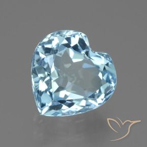 Topázio Azul Suíço Natural 3.23ct, Coração, VVS
