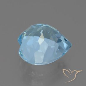 Topázio Azul Suíço Natural 3.23ct, Coração, VVS