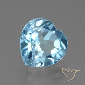 Topázio Céu azul Natural 3.02ct, Coração, VVS