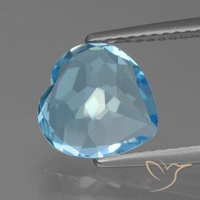 Topázio Céu azul Natural 3.02ct, Coração, VVS