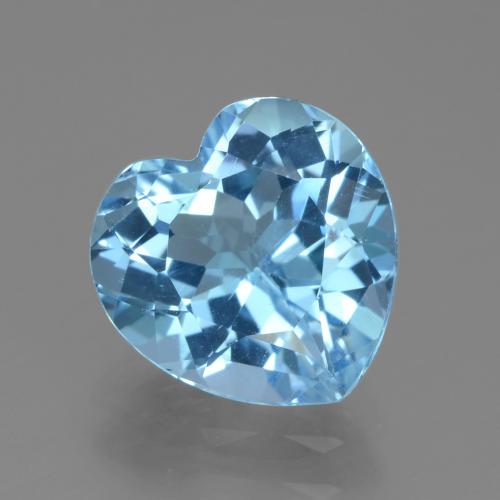 3.14ct Natural Azul Suíço Topázio, Coração, VVS