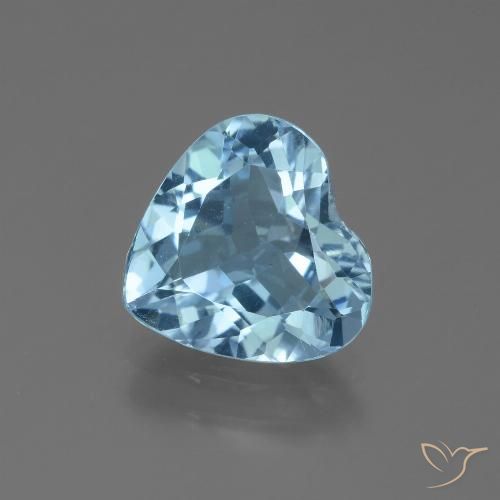 2.63ct Natural Azul Suíço Topázio, Coração, VVS