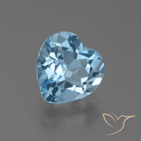 Topázio Céu azul Natural 2.86ct, Coração, VVS