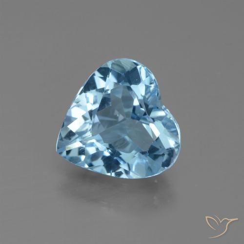 2.56ct Natural Azul Suíço Topázio, Coração, VS