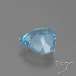 Topázio Azul Suíço Natural 2.56ct, Coração, VS