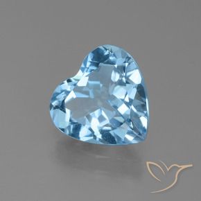 Topázio Céu azul Natural 2.73ct, Coração, VVS