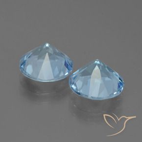 Pedras preciosas de Topázio Azul Suíço natural de 6.41 ct, Redondo, VVS-VS