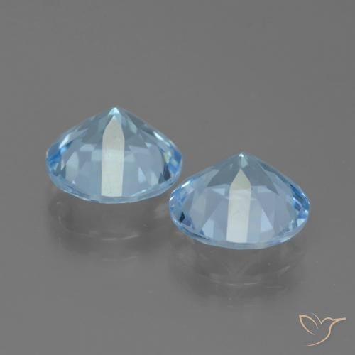 Pedras preciosas de Topázio Azul Suíço natural de 6.14 ct, Redondo, VS