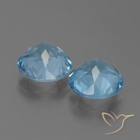 Pedras preciosas de Topázio Céu azul natural de 6.81 ct, Redondo, VS