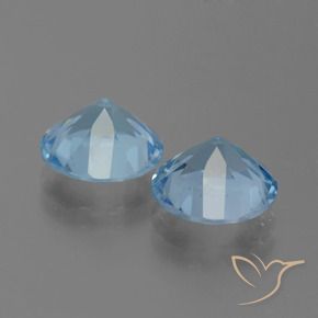 Pedras preciosas de Topázio Azul Suíço natural de 6.33 ct, Redondo, VS
