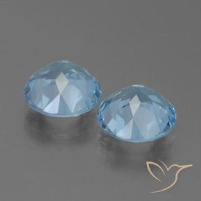 Pedras preciosas de Topázio Céu azul natural de 6.72 ct, Redondo, VVS-VS