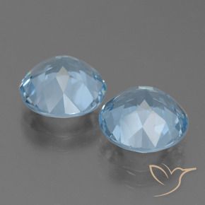 Pedras preciosas de Topázio Céu azul natural de 6.74 ct, Redondo, VVS-VS