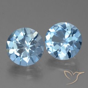 Pedras preciosas de Topázio Azul Suíço natural de 6.32 ct, Redondo, VS