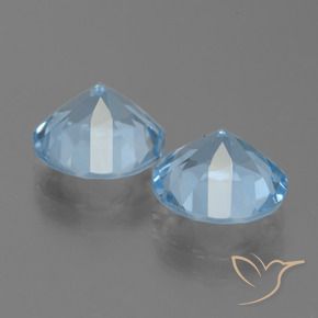 Pedras preciosas de Topázio Azul Suíço natural de 6.32 ct, Redondo, VS